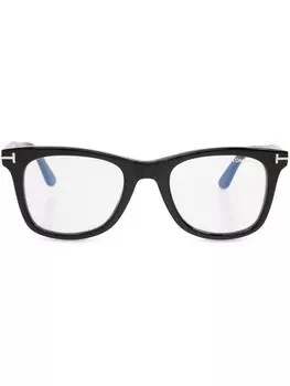 Очки-клипоны в квадратной оправе TOM FORD Eyewear, черный