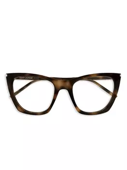 Очки «кошачий глаз» Saint Laurent Eyewear, коричневый