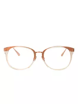 Очки Linda Farrow Cyrus в круглой оправе, нейтральный