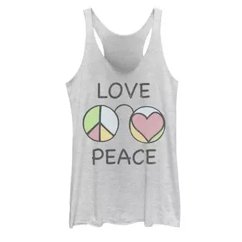 Очки Love & Peace для подростков, майка с графическим рисунком