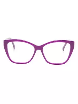 Очки MM5036 081 в квадратной оправе с логотипом Max Mara Eyewear, фиолетовый