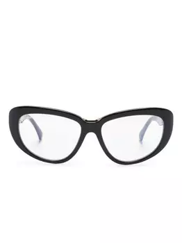Очки MM5109B в оправе 'кошачий глаз' с логотипом Max Mara Eyewear, черный