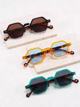 Очки многоугольные в стиле панк, 3 пары