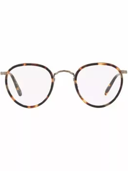 Очки MP-2 в круглой оправе черепаховой расцветки Oliver Peoples, коричневый