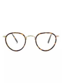 Очки MP-2 в круглой оправе Oliver Peoples, коричневый