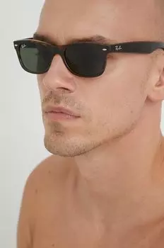 Очки New wayfarer Ray-Ban, коричневый