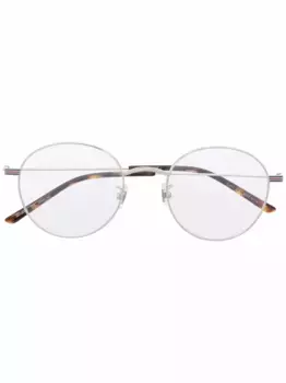 Очки Oval Gucci Eyewear, серебяный