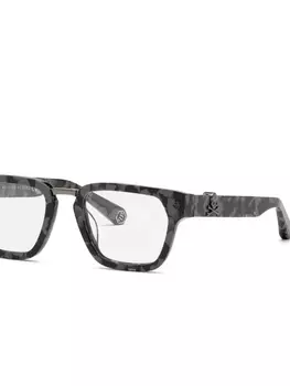 Очки Philipp Plein Eyewear marbled effect frames, серый