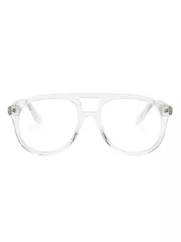 Очки-пилоты с логотипом Gucci Eyewear, нейтральный цвет