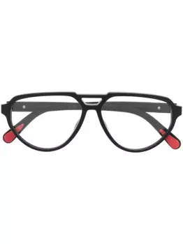 Очки-пилоты с логотипом Moncler Eyewear, черный