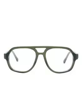 Очки-пилоты с логотипом Moncler Eyewear, зеленый