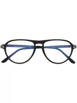 Очки-пилоты с логотипом TOM FORD Eyewear, черный