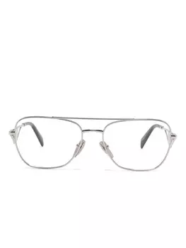 Очки Prada Eyewear с треугольным логотипом, серый