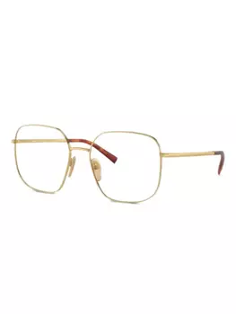 Очки Prada Eyewear в геометрической оправе, золотой