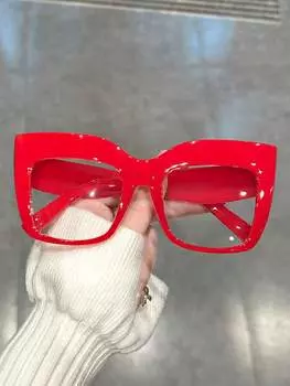 Очки прозрачные, красный