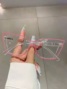 Очки прозрачные, розовый