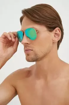 Очки Ray-Ban, золото