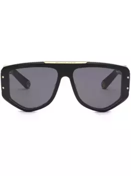 Очки Rectangular с логотипом Philipp Plein, черный