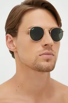 Очки ROUND METAL Ray-Ban, золотой