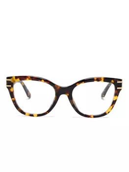 Очки с эффектом черепаховой оболочки Dolce & Gabbana Eyewear, коричневый