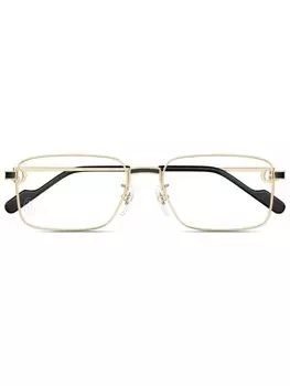 Очки с геометрической оправой Cartier Eyewear, золотой