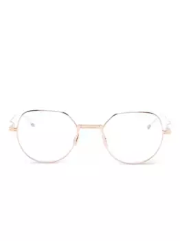 Очки с геометрической оправой Thom Browne Eyewear, золотой