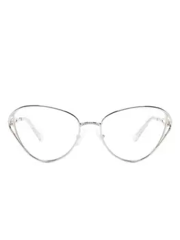 Очки с кристаллами Swarovski, серебряный