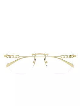 Очки с логотипом Gucci Eyewear, золотой