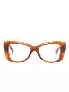 Очки с логотипом Interlocking G Gucci Eyewear, коричневый