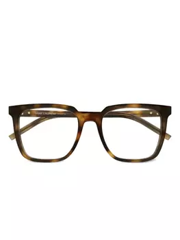 Очки с логотипом Saint Laurent Eyewear, коричневый