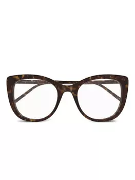 Очки с логотипом Saint Laurent Eyewear, коричневый