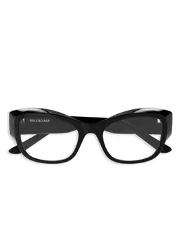 Очки с оптической линзой «кошачий глаз» Balenciaga Eyewear, черный