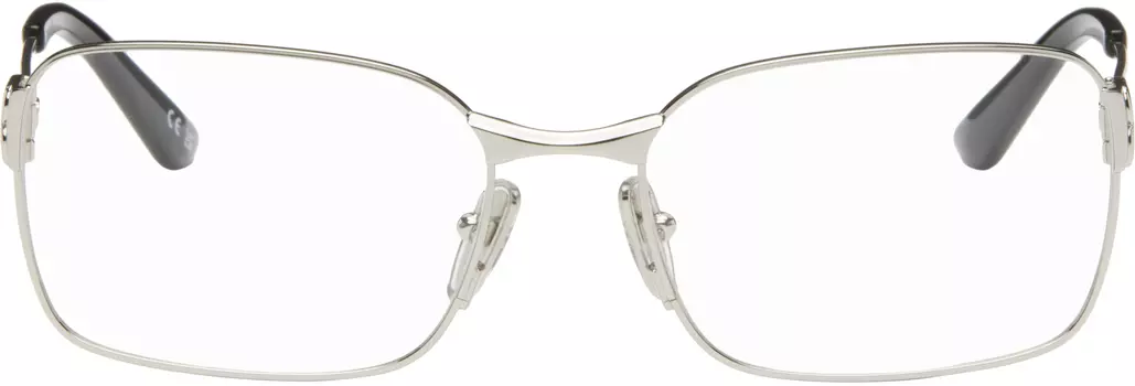 Очки с серебряным логотипом Balenciaga