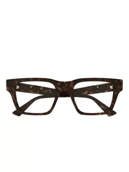 Очки с выгравированным логотипом Gucci Eyewear, коричневый