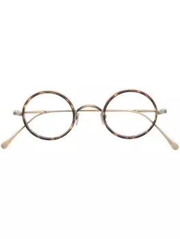 Очки Sai 138 в круглой оправе Kame Mannen, коричневый