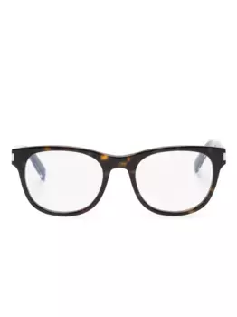 Очки SL 663 в квадратной оправе Saint Laurent Eyewear, коричневый