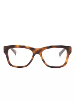 Очки SL 677 в квадратной оправе Saint Laurent Eyewear, коричневый