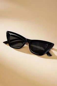 Очки солнцезащитные Anthropologie Cat-Eye, черный