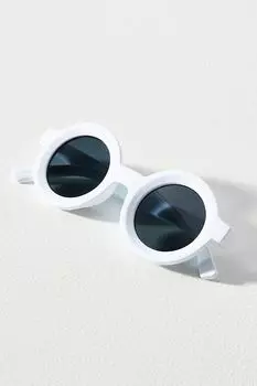 Очки солнцезащитные Anthropologie в стиле ретро, белый