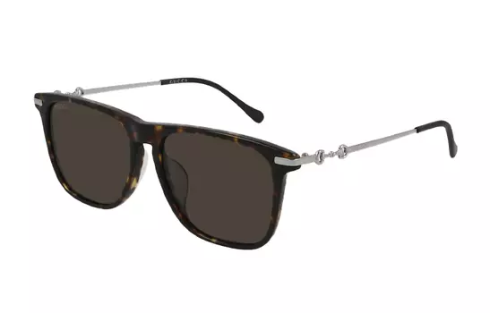 Очки солнцезащитные Gucci Unisex, коричневый / серебряный