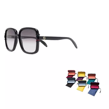 Очки солнцезащитные Gucci Unisex с кейсом для хранения, черный