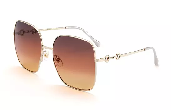 Очки солнцезащитные Gucci Unisex с крупными линзами, темно - коричневый