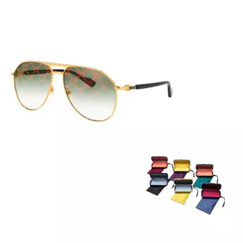 Очки солнцезащитные мужские Gucci Aviator Frame, золотой / черный