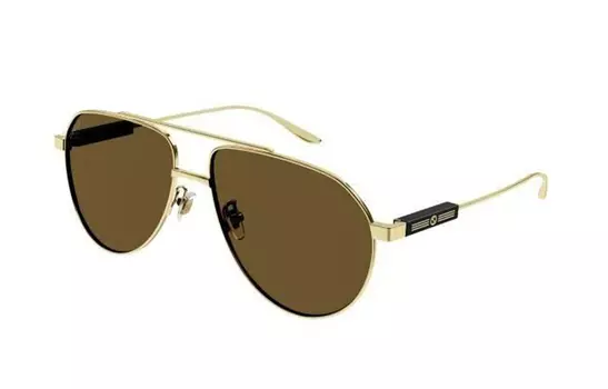 Очки солнцезащитные мужские Gucci Aviator, золотой / темно - желтый