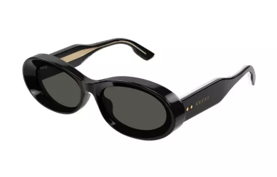 Очки солнцезащитные мужские Gucci овальные, черный