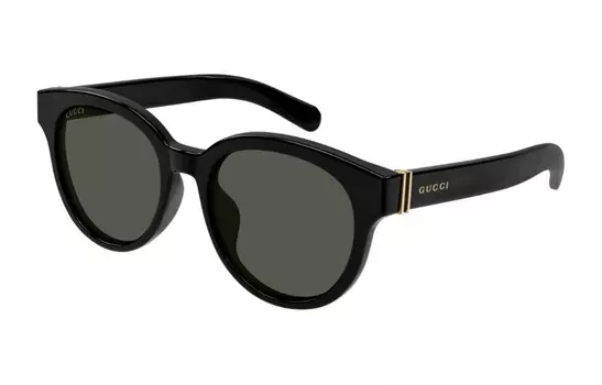 Очки солнцезащитные мужские Gucci в овальной форме, черный