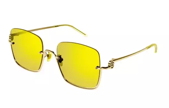 Очки солнцезащитные женские Gucci квадратные, желтый