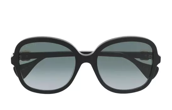 Очки солнцезащитные женские Gucci овальные, черный