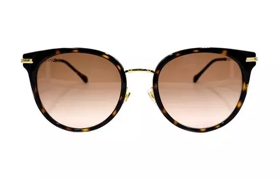Очки солнцезащитные женские Gucci с тонкой оправой, золотой / черный / коричневый
