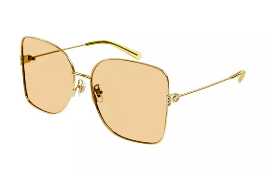 Очки солнцезащитные женские Gucci Square-Frame, оранжевый / желтый